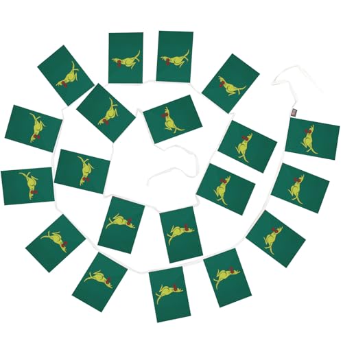 Image of AZ FLAG Boxing Kangaroo 6 meters BUNTING Flag 20 flags 9'' x 6'' - Australian national symbol - Australia STRING flags 15 x 21 cm