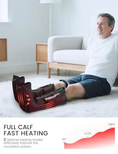 Medisana Leg Massagers with Heat and Compression, Leg Massager for Circulation and Pain Relief, Foot and Calf Massager Machine for Edema, Relax Recover-White Elephant Gifts for Dad Men Mom Women - Image 4
