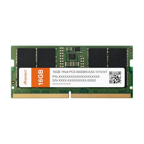 Image of MMOMENT MD-5S DDR5 SODIMM 16GB 5600Mhz (PC5-44800) Laptop Memory Module Ram (CL46, Non-ECC Unbuffered, 1.1V, 262 Pin)