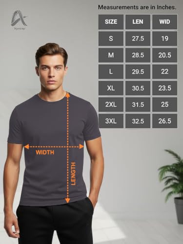 Image of Men's 100% Cotton Crew Neck T-Shirt | Regular Fit | Soft & Breathable | Casual Everyday Wear