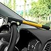 Steering Wheel Lock with 2 Keys,T Type Bar Steering Wheel Lock High Visibility Car Lock Cut Resistant Anti-Theft Device Universal Steering Wheel to Seat Belt Lock for Cars SUV Van Golf Cart Truck #2