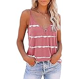 camisa blanca con tirantes Ropa interior necesaria: la correa de espagueti es un artículo imprescindible para todas las niñas en verano. La correa es muy buena en apariencia y practicidad, y también se puede usar en primavera y otoño. Este cómodo y básico cami top sin mangas con cuello en V, ribete de encaje, correa de espagueti, sin forro, diseño de color sólido, simple y cómodo de llevar.
