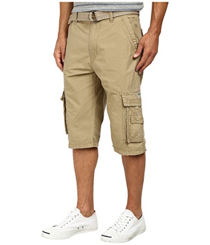 Unionbay Men's Cordova Belted Messenger Cargo Short - Reg and Big and Tall Sizes, grain, 44