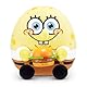 Snackles Figur Spongebob Schwammkopf, 13 cm großes Plüschspielzeug von ZURU, Plüschspielzeug mit Snack-Accessoire