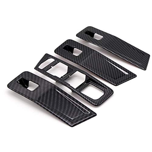 Flying High Voiture de Voiture ABS Intérieur en Fenêtre Porte Ascenseur pour accoudoir Bouton 4pcs pour T-Roc 2017 2018 2019 Accessoire de Voiture Noir