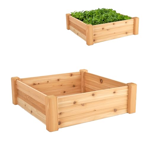 Epic Gardening: 3-Minute Raised Bed - Expandable Garden Space, Tool-Free Assembly, 100% Western Red Cedar: Double Your Planting Area Quickly and Easily (Cedar Bed)