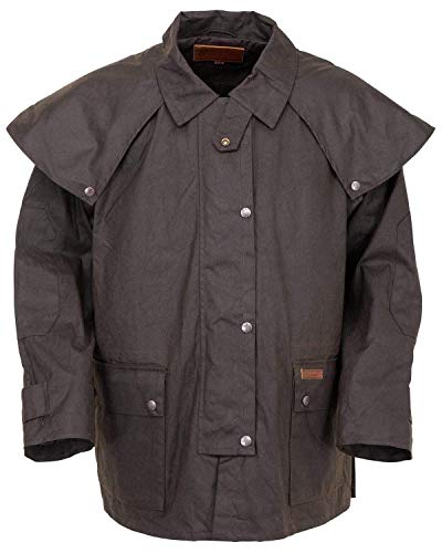 Outback Trading Co Men's Co. Short Oilskin Duster - 5008 Brn