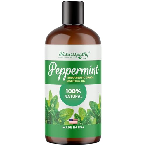 Naturopathy Peppermint Essential Oil, Therapeutic Grade, Premium Quality Perfect for Aromatherapy (16oz, Peppermint)