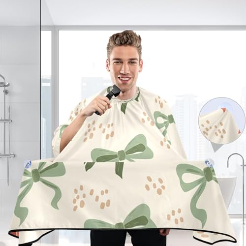 Capa para corte de cabello impermeable Retro Bows profesional para barbería y salón con cierre ajustable de broches para estilismo y peluquería miniatura 6