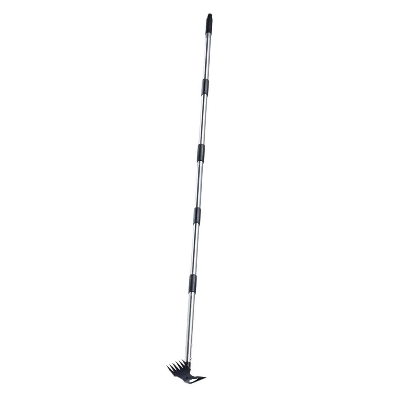 Rastrillo Manual para Desherbar con Mango Desmontable de Acero Al Carbono, de Jardín de Doble Propósito para Y Desherbar, Herramienta para