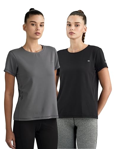 Image of Symbol Premium Women's Solid Regular Fit Sports Stretch T-Shirt | Round Neck | Raglan Sleeve | Moisture-Wicking | Activewear | Running | Gym | Plain (Available in Plus Sizes)