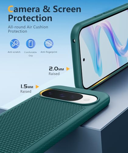 Image of FNTCASE for Google Pixel 10 Case: for Pixel 10 /10 Pro Phone Case with Screen Protector, Soft TPU Google 9 /9 Pro Military Grade Drop Protection Shockproof Protective Cover, Green