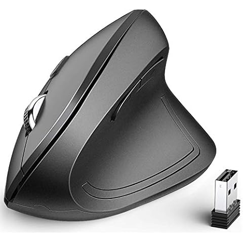 iClever Ergonomische Maus Kabellos, 2.4G Wireless Vertikale Maus Ergonomisch Cover