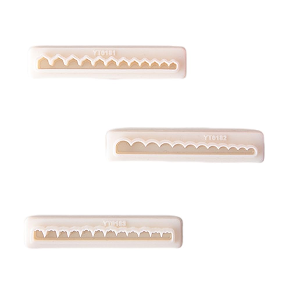 Littimoon 3pcs Flower Strip Cutters Polymer Clay Cutter for Jewelry Earrings Cake Cupcake Decorations