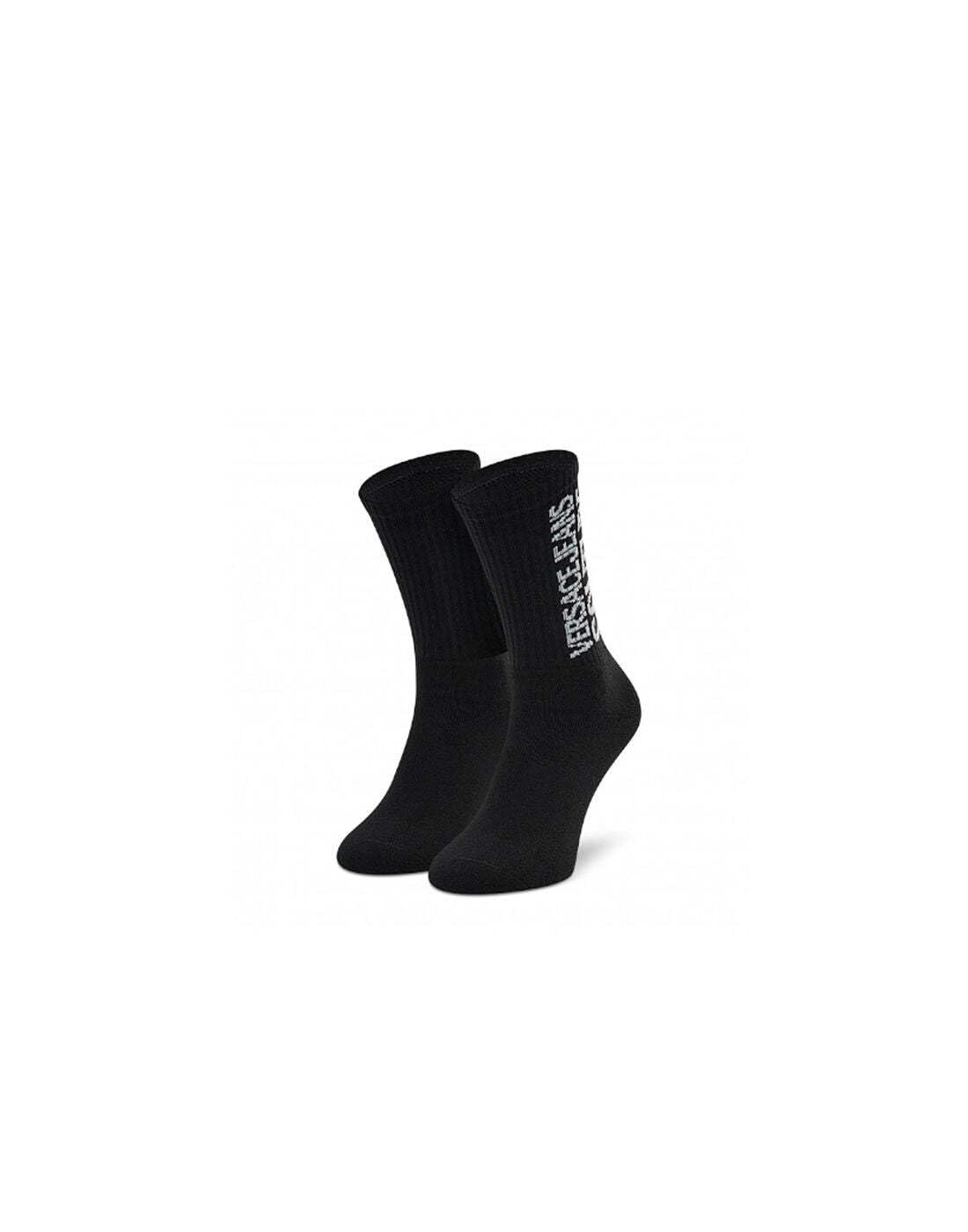 VERSACE JEANS COUTURE Unisex Black Socks with Logo