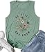Floral Tank Tops for Women Christian Graphic Print Boho T Shirts Summer Breathable Sleeveless Loose Fit Hiking Camping Adventure Tank Tees(Pale Green L)