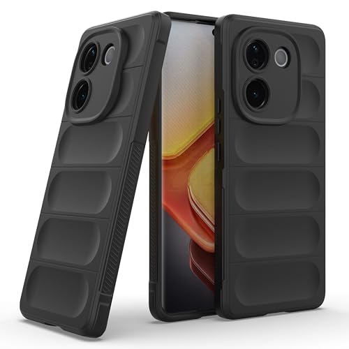 Image of Zapcase Back Case Cover for Poco M7 Pro 5G | Compatible for Poco M7 Pro 5G Back Cover | Liquid Silicon Magic Case with Camera Protection | Black