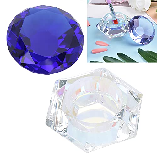 Vaso cristal para mezcla de líquido acrílico en manicura miniatura 4
