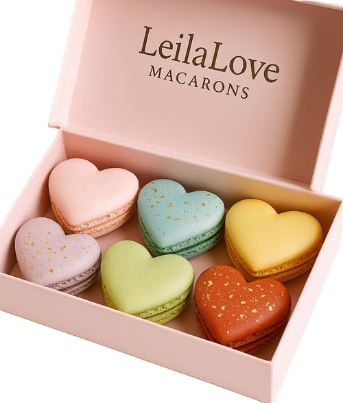 LeilaLove Macarons - Heart Macarons six flavors