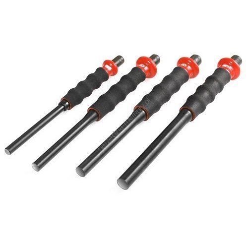 FACOM - Jeu de 4 Chasse-Goupilles et Chasse-Clous Gainés - 249.GJ4 - Jeux d'Outils de Chocs - Kit Outillage - Pose ou Extraction d'un Élément Bloquant - Matériau Robuste et Durable