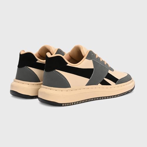 Image of Centrino Colorful Sneakers for Man | Shoes for Men Stylish | Casual Lightweight Lace-Up Canvas Walking Shoes | Cushioned Insole | Breathable Comfortable Anti-Skid | Trendy Colorblock Mens Shoes Daily (9588)