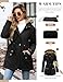 Vijamiy Winterparka Damen Warm Gefüttert Fleece Winterjacke Wasserdicht Wintermantel Winddicht Kapuzenmantel Mit Fell Lange parka(Schwarz,S)