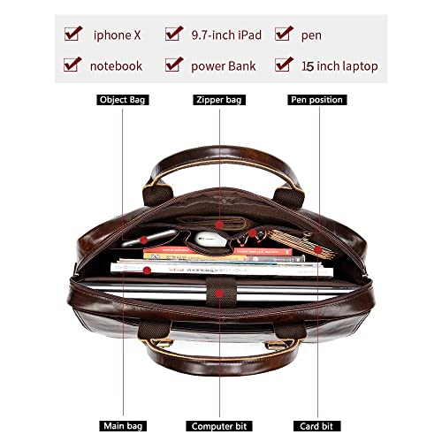 Multifunctional Leather Men's Briefcase Business Bag Handbag Men's Large Shoulder Bag Travel Luggage Bag4