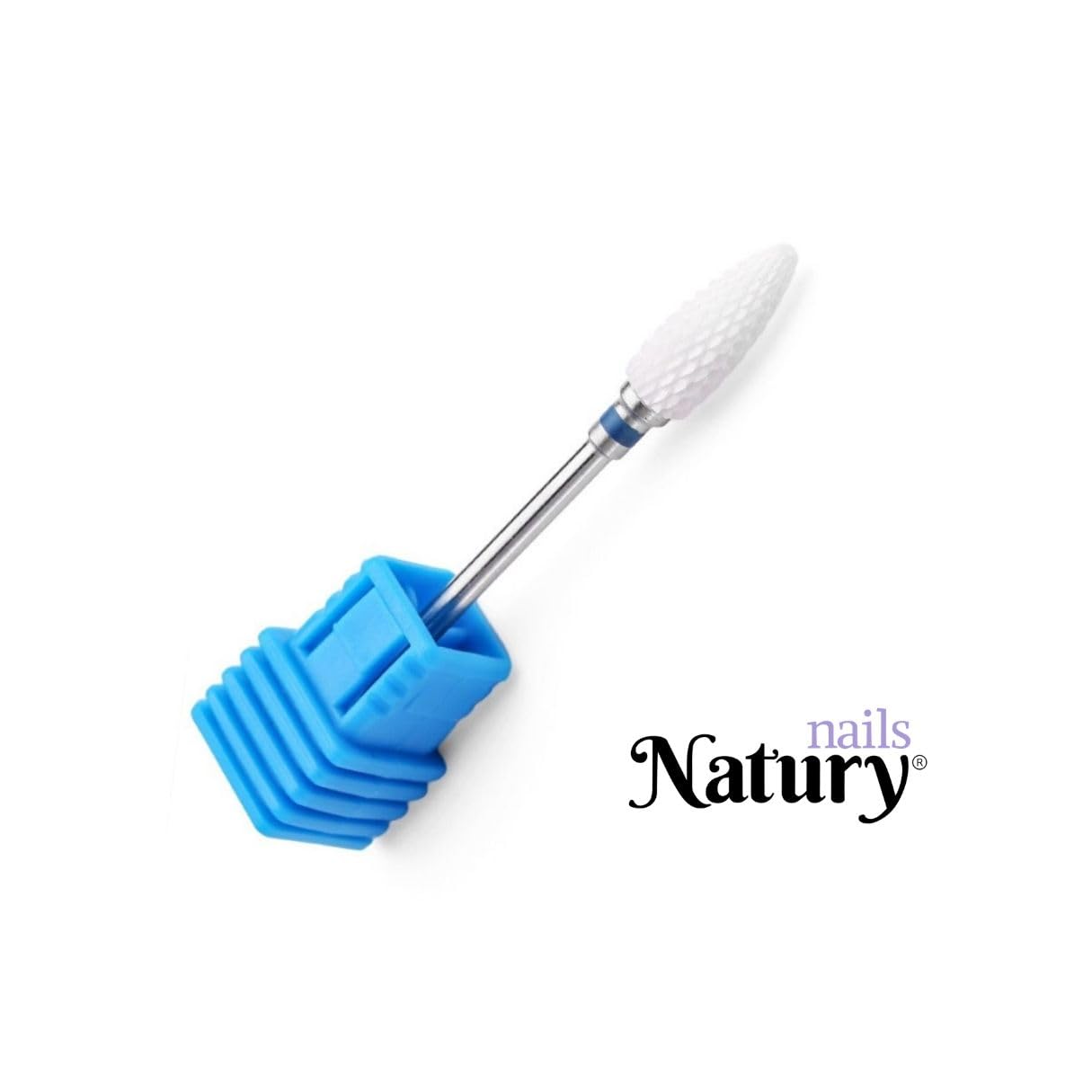 Fresa in ceramica per tornio unghie, Punta in ceramica per tornio unghie, Manicure, pedicure, smalti, unghie acriliche e unghie in gel, Lima per tornio, blu, grana media