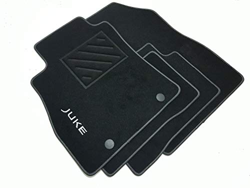 Tapis compatible avec Juke de 2010 à 2018 avec clip, 1 logo et talon Cover