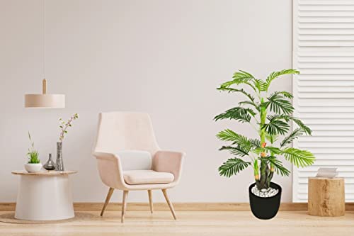 Image of Artificial Palm Tree Big Size I Without Pot I Artificial Plant Areca Palm Plant I Home, Office I 5 FEET Height (1 Piece)