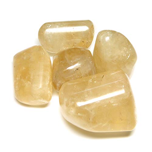 Image of Nature's Crest Citrine Tumbled Pebble Stones Tumble Natural Gemstones Crystal for Healing Reiki Aquarium Fillers Garden Decoration (3 Pc Pack)