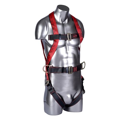 Image of Karam Full Body Safety Harness for Positing (Class P) with Waist Belt & Two D Side Rings | Construction Harness & Fall Protection Gear | PN17