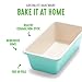 GreenLife Healthy Ceramic Nonstick, 8.5" x 4.4" Loaf Pan for Cake Bread Meatloaf and More, PFAS-Free, Turquoise