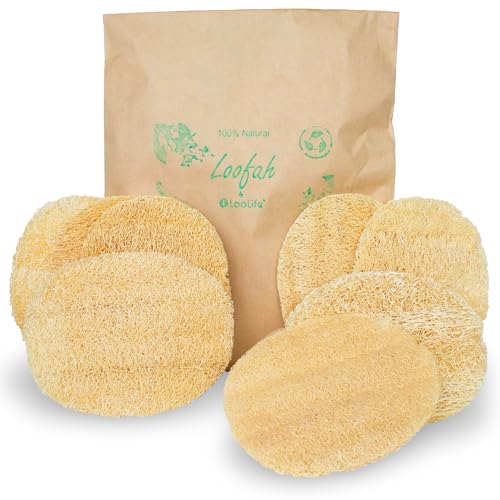 10 Best Natural Loofah Sponges for a Luxurious Bath Experience 6 Natural Loofah Exfoliating Body Scrubber (8 Pack)