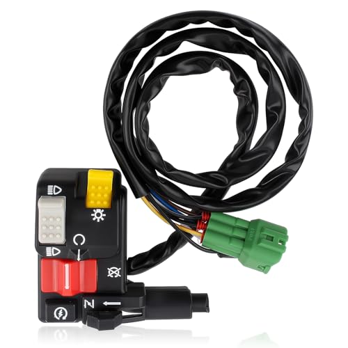 Switch For Light Bar Left Handlebar Switch For Honda TRX450 & TRX400 Foreman - 35020-HM7-A00 Replacement With Light & Kill Functions ATV Control Switch