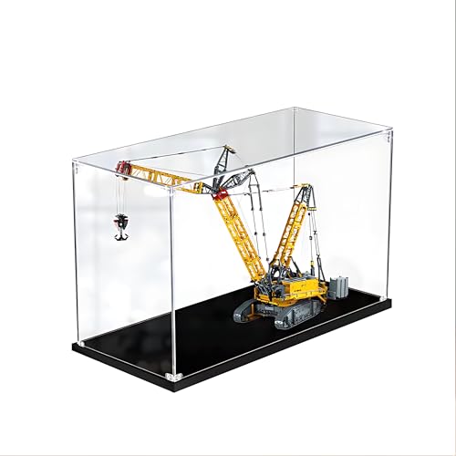 Adecuado para el modelo LEGO Technic Liebherr Crawler Crane LR 13000 42146, esta vitrina a prueba de polvo protege tu colección (modelo no incluido). (E 42146)