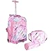 Kinder Trolley Rucksack Mädchen Jungen Schultasche Sets 3 in 1 Teenager Grundschule Schulranzen Multifunktions Daypacks Kindergepäck Reisegepäck mit Rollen Lunch Tasche Federmäppchen