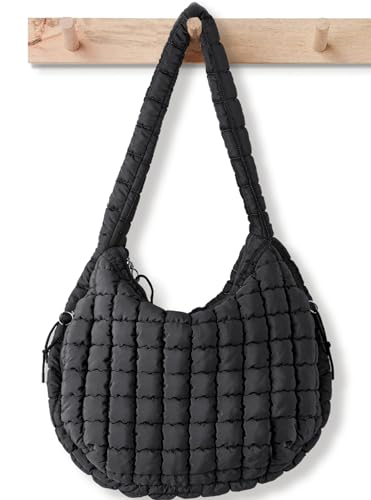Image of Puffer Tote Bag for Women Large Quilted Crossbody Bag Quilted Carryall Bag Soft Puffy Hobo Handbags Puff Purse Shoulder Bag