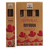 Namaste India Natural 30 g Varillas de Incienso Masala Agarbatti Pack - 12 Paquetes Total 100-120 Varillas de Incienso Tradicionales para Aromaterapia Relajante (Natural Mirra)