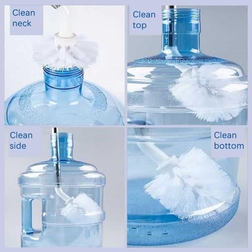 Image of 20L Water Can Cleaning Brush | 360 Rotating Nylon Bristle Wet & Dry Bottle Cleaning Brush for Water Dispensers, Jars & Containers