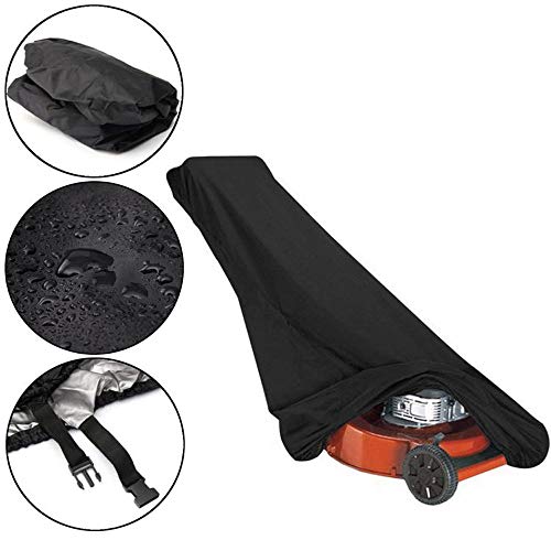 AFAGC Garden Lawn Mower Cover Dustproof Waterproof Snow Resistant Lawn Tractor Cover, with Draw String And Carry Bag (48X18.5X13.5 Inch)