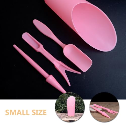 Set de 4 mini herramientas para suculentas Totority rosa miniatura 3