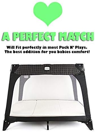 NapYou Amazon Exclusive Pack n Play Mattress, Convenient Fold with Bonus Easy Handle Carry Bag