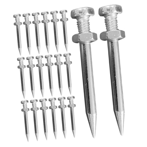 KICHOUSE Garden Maintenance Essential: 20pcs Lawn Aerator Shoes Metal Nail Aerators for Healthy Soil