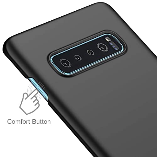 Image of Mobile Back Cover Case for Samsung Galaxy S10 Plus (Silicone Case|CameraProtection|Black SC1510)