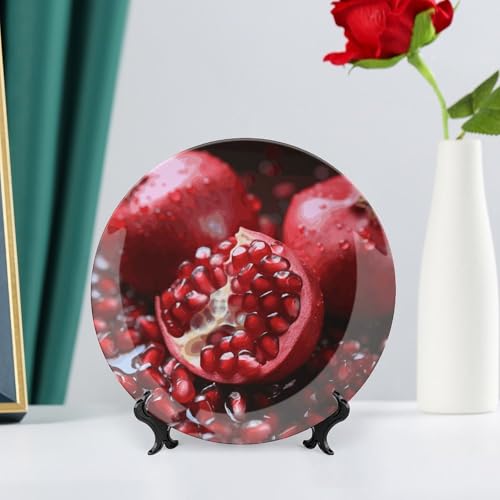 Plato decorativo de cerámica personalizado para regalo con soporte vertical de mesa 7