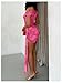 Floerns Women's Summer Mini Dress Short Sleeve Asymmetrical Neck Beach Bodycon Mini Dresses Pink X-Small
