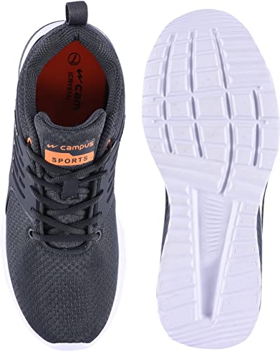 Campus Men Crysta Pro Running Shoes Gray 9UK Grey, Org - Image 5