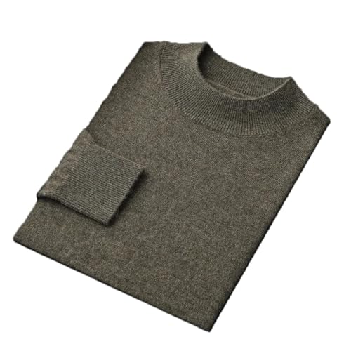 Men's Pullover Sweaters Casual Slim Fit Long Sleeve High Collar Solid Color Knit Sweater