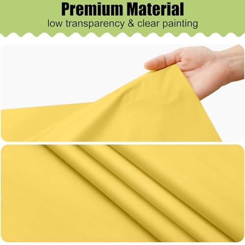 Image of Smiry Disposable Table Cloth 3 Pack, 54 x 108 Inch Waterproof Plastic Tablecloth, Decorative Rectangle Table Covers for Party, Birthday, Picnic, Yellow